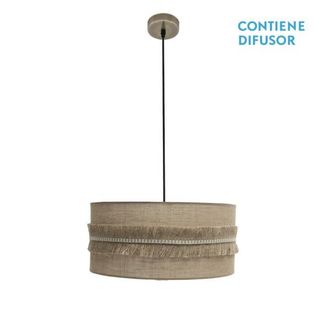 Fabrilamp Abrila Colgante Rustico De Con Pantalla Beige Modelo Kala