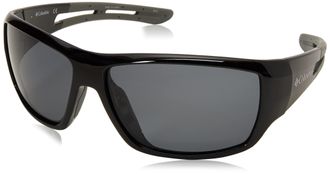 Columbia Mens Sunglasses C525SP UTILIZER - Shiny Black/Silver Flash with <<>> Lens