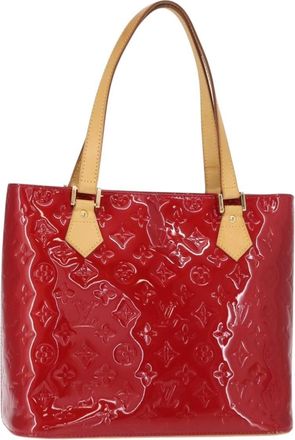 Louis Vuitton Houston Handbag Monogram Vernis Red Patent_Leather Handbag (Pre-Owned)