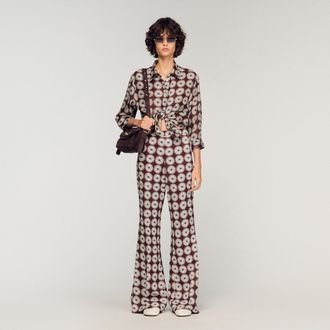 Sandro Floral print silk shirt