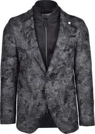 Digel Black/Grey Acrylic Wool Polyester Jacket