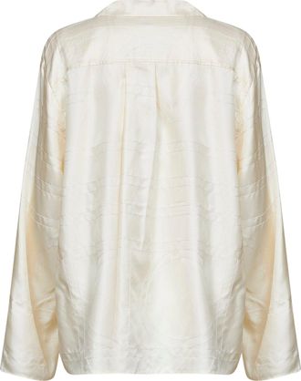 Toteme Womens Pyjama Shirt Silk Ivory