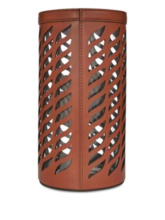 Etro Home cut-out leather vase holder (50cm x 21cm) - unisex - CALFSKIN - One Size - Brown