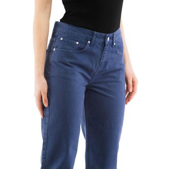 Moschino Womens Blue Cotton Straight-Leg Jeans Clothing