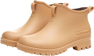 Generic Mens Ankle Rain Boots Lightweight, Outdoor Boot Waterproof Casual Shoes Low Heel Walking Boots Slop On Trekking Shoe Anti Slip Hiking Boot Fashion Wal