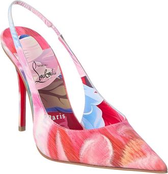 Christian Louboutin Miss Z Canvas Slingback Pump