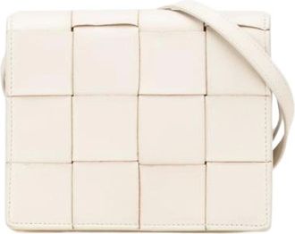 Bottega Veneta Pre-owned Cross Body Bags, female, White, Size: ONE SIZE Pre-owned Vintage Cross Body Bag