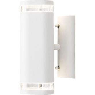 Konstsmide 7512-250 Modena - Lampada da Parete in Alluminio, 9 x 14,5 x 23,5 cm (LxPxH), 2 lampadine da 35 w, IP44, Colore: Bianco Satinato - Konstsmide