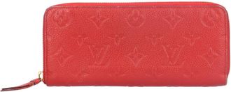 Louis Vuitton Monogram Empreinte Red Color Monogram Empreinte Long Wallet (Bi-Fold) (Pre-Owned)