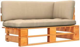 vidaXL Sof&aacute; Esquina Paletas Jard&iacute;n Madera Pino Impregnada Marr&oacute;n Miel Vidaxl