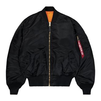 Alpha Industries Omkeerbare Bomberjas Ma-1 Stijl - Heren - Bomber jackets - Zwart - 2XL - Nylon - Jassen
