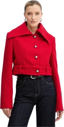 Patou Wolmix Tweed Jas - Dames - Blazers - Rood - S - Wol - Jassen