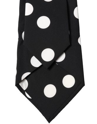 Dolce & Gabbana Polka-Dot Silk Necktie - Black