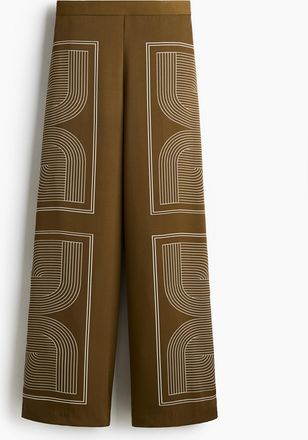 H&M Gerade Hose - Green