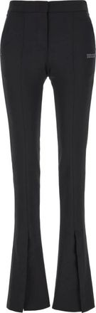 Off-white Wijde broek - Dames - Wijde Broeken - Zwart - XS - Wol - Broeken