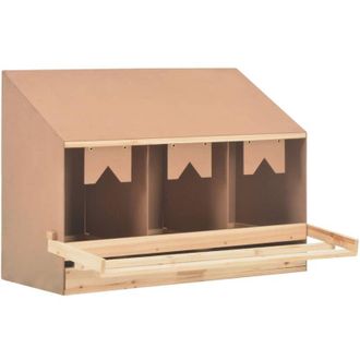 vidaXL Ponedero Para Gallinas 4 Compartimentos Madera Pino 93x40x65 Cm Vidaxl