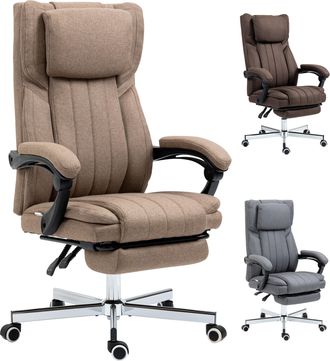 Vinsetto Vinsetto - Silla De Oficina Giratoria Con 6 Puntos De Masaje Vibratorio Silla Escritorio Reclinable Con Altura Ajustable Control Remoto 65x61x108-118 