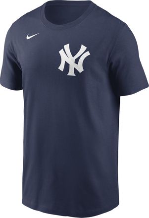 Nike New York Yankees Fuse Wordmark Nike Mens MLB T-Shirt in Blue | N19944BNK-0U5