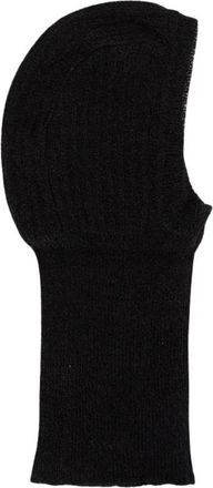 Ann Demeulemeester Ribbed Knit Hat - Heren - Hoeden - Zwart - ONE Size - Accessoires