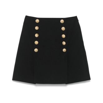 Balmain Short Skirts, female, Black, Size: 2XS Elegant Skirt Ff1Lba89 Wc09