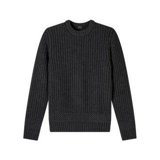 A.P.C. A.p.c., Truien & Vesten, Heren, Grijs, XS, Wol, Trui met ronde hals
