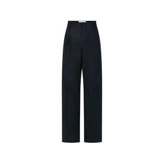 Victoria Beckham Ethel Pantalon - Dames - Broeken - Groen - Maat: XS Zijde