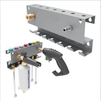 OEM Soporte De Pared Para Boquilla De Espuma De Liberaci&oacute;n R&aacute;pida, Soporte Multifuncional Para Hidrolimpiadora Con Boquillas, Color Plata