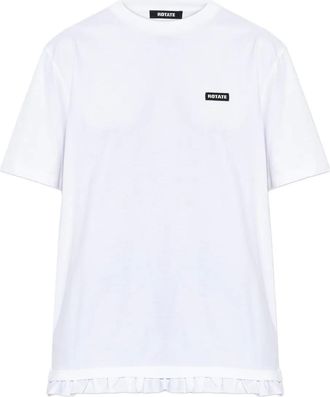 Rotate T-shirt con ruches - Bianco