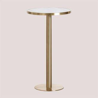 Sklum Sklum - Tavolo Bar Alto Rotondo in Gres (&Oslash;60 cm) Manhattan