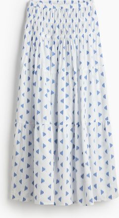 H&M Bestickter Maxirock - White