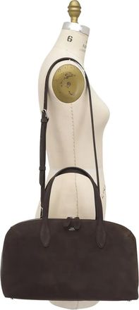 Toteme Borsa tote Day media in pelle scamosciata - Marrone