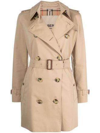 Burberry Beige Double Breasted Trench Coat