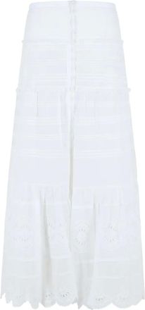 Isabel Marant Gonna midi Paoline con bottoni - Bianco