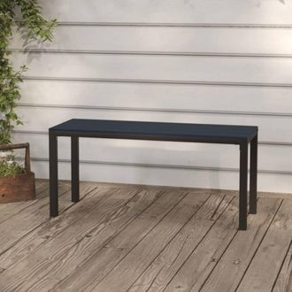 vidaXL Banco De Jard&iacute;n Acero Y Wpc Negro 110 Cm Vidaxl
