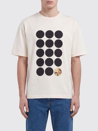 Marni Short-Sleeved Cotton T-Shirt with Graphic Print and Logo