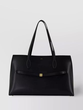 Toteme embroidered leather lounge tote bag