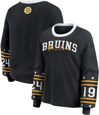WEAR by Erin Andrews Womens WEAR by Erin Andrews Black Boston Bruins Long-Sleeve Sport T-Shirt at Nordstrom, Size Xx-Large