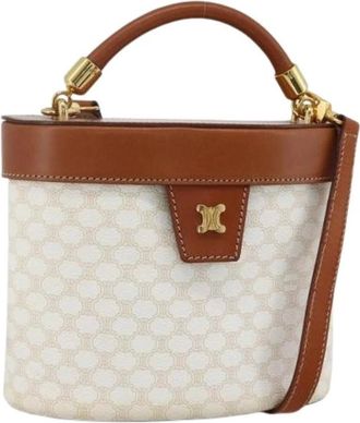 Celine Pre-owned Handbags, female, White, Size: ONE SIZE Pre-owned Vintage Shoulder Bag