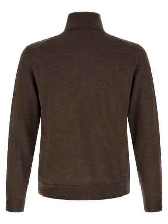 Zanone Virgin Wool Turtleneck Sweater - Brown