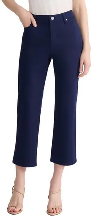 Jones New York Lexington Crop Straight Leg Pants in Pacific Navy at Nordstrom, Size 12