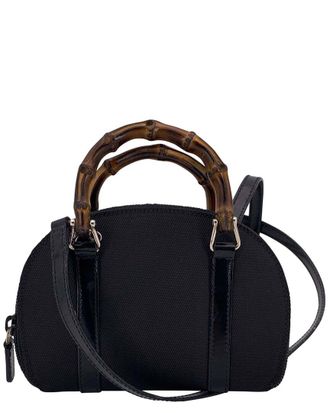 Gucci Black Cotton Bamboo Wallet (Authentic Pre-Loved)