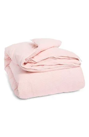 Kassatex Seersucker Duvet Cover in Dusty Pink at Nordstrom Rack, Size Full/queen