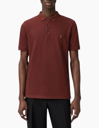AllSaints Allsaints Mens All Saints Mens Polo Shirt Summer Pullover Tee - Red - Size: 42