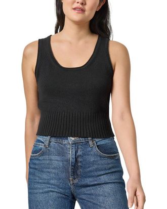 Lilla P Cropped Scoop Tank Sweater