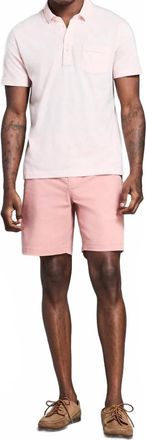 Billy Reid Pensacola Short Sleeve Polo In Blush