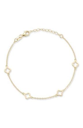 Glaze Jewelry Clover Station Anklet in Gold at Nordstrom Rack