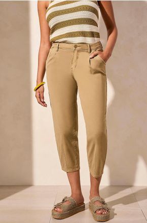 Tribal Audrey Crop Jeans In Nude Olive