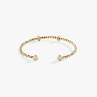 Alex and Ani French Rope Charm Bracelet Cuff in Gold at Nordstrom