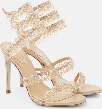 Rene Caovilla Chandelier 105 embellished satin sandals
