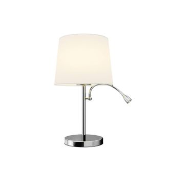 Lindby L&aacute;mpara De Mesa benjiro En Blanco Textura, Tela, Tejido, Seda - Lindby